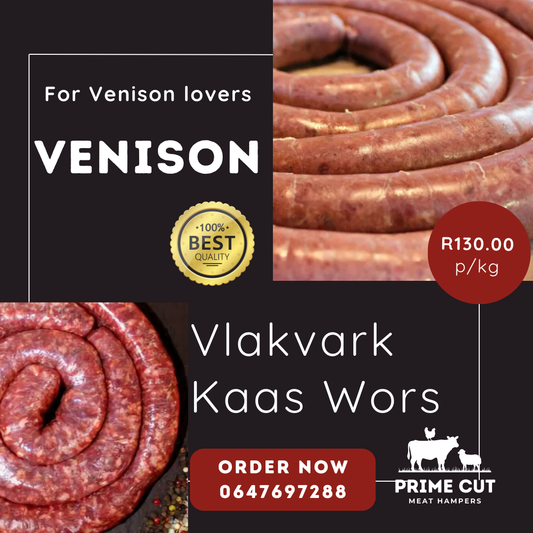 Vlakvark (Warthog ) Kaas Wors - R130.00